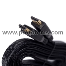 HDMI male - HDMI male Cable, Flat, 5 m, Cantell 3D FullHD 1.4
