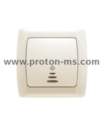 Viko Carmen Stairs Switch with Light Button, Beige 90562014