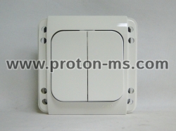 Viko Double Power Switch 10A / 250VAC, White