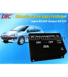 Efficiently car power supply transformer 24V-12V 20A