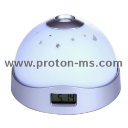 Fashion Colorful Night Light Star Sky Projection Clock