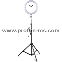 LED Селфи лампа за перфектни снимки, видео и блог с трипод  Ring Fill Light QX300 30 cm, 12&quot;