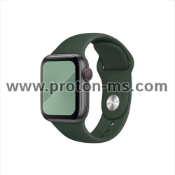 Силиконова Каишка Apple Watch 42/44/45мм/S, Strap For Apple Watch band 44mm 45mm 42mm iWatch Silicone, ЗЕЛЕНА