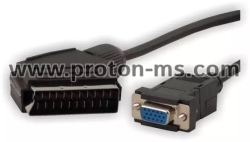 Video Scart Adapter HAMA 122239/42353, 3x RCA Socket/Scart Plug