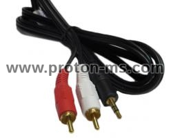 Audio Cable Stereo Jack 3.5mm - 2xRCA, 5 m.