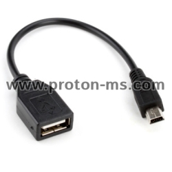 OTG cable HAMA 39626 39626, mini USB B plug - USB A socket, 3 stars, Black