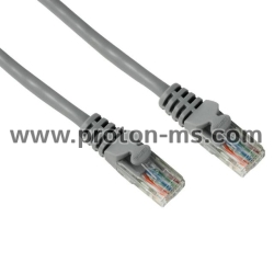 Network Cable HAMA, 30596, CAT 5e, UTP, RJ-45 - RJ-45, 5 m, Standard, Grey