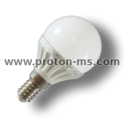 LED Крушка топка 3W G45 6400K E14 7201 Бяла Светлина