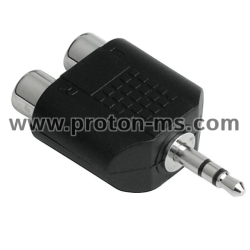 Audio Adapter HAMA 122376, 3.5 mm stereo jack plug - 2 RCA sockets
