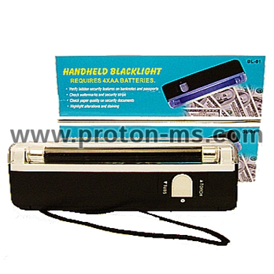 Детектор/тестер за разпознаване на фалшиви банкноти с ултра-виолетова светлина DL-01