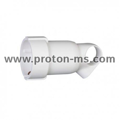 LEGRAND Contact Shuko Coupling, White 16A with Ring
