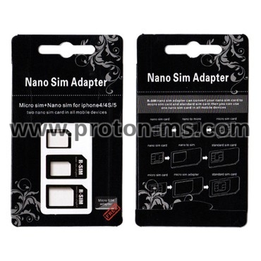 Адаптер за конвертиране на Nano SIM към Micro SIM или Standart SIM card