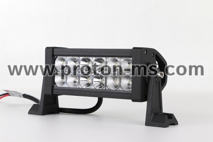 36W 12 LED White Slot Beam Car Work Lamp Bar Light