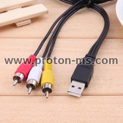 RCA to USB M cable, 1.5м, Чинч