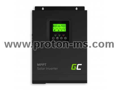 Соларен инвертор Off Grid конвертор с MPPT конролер и соларно зарядно 12VDC 230VAC 1000VA / 1000W чиста синусоида GREEN CELL