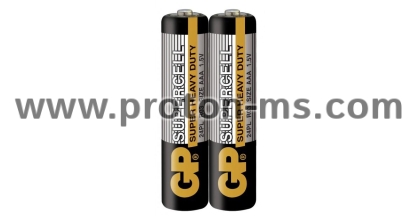 Цинк карбонова батерия GP SUPERCELL R03, AAA, 2 бр. shrink, 1.5V
