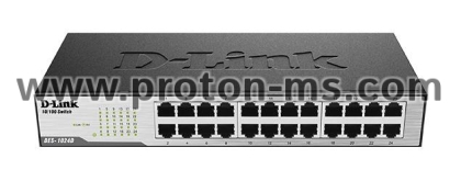 Суич D-Link DES-1024D/E, 24 портов 10/100, Desktop, rack mount
