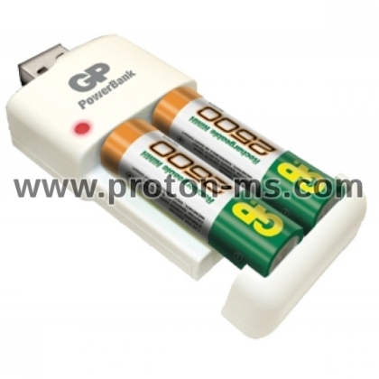 Зарядно устройство GP с USB порт, комплект с батерии