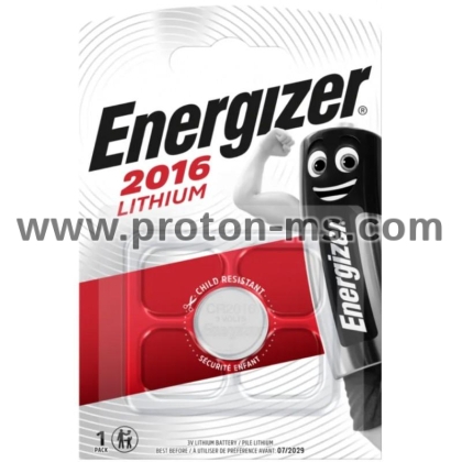Lithium Button Battery ENERGIZER  CR2016 3V 1 pcs in blister 
