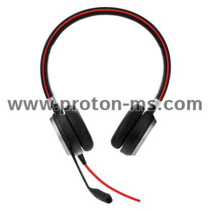 Headphones Jabra Evolve 40 Stereo Microsoft Teams Optimized, Microphone, Black