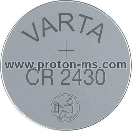 Lithium Button Battery CR 2430 1pc  bulk 3V  VARTA