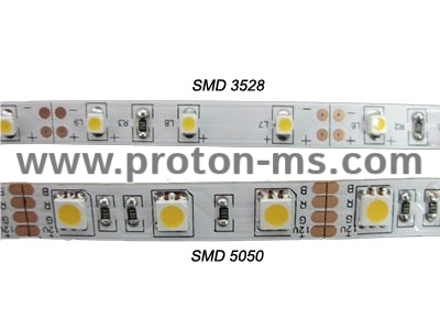 Гъвкава LED лента SMD3528, топло бяла, водоустойчива 1м