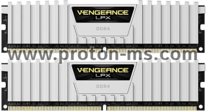 Памет Corsair Vengeance LPX White, 32GB(2x16GB), DDR4, PC4-25600 3200MHz, CL16, CMK32GX4M2E3200C16W