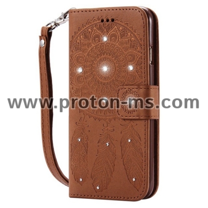 iPhone 6 / 6S Plus KISSCASE Case Luxury Glitter Leather Case Cases Leather Flip Wallet Holder, Dark