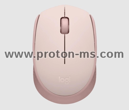 Wireless optical mouse LOGITECH M171, USB, Rose