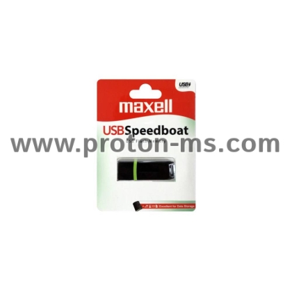 USB памет MAXELL SPEEDBOAT, USB 2.0, 4GB, ЧЕРЕН