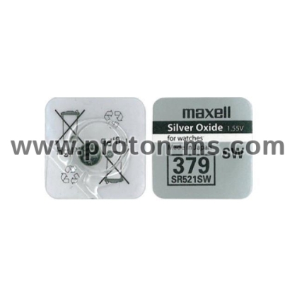 Button battery MAXELL SR-521 Silver SW / AG0 / 379 / 1.55V