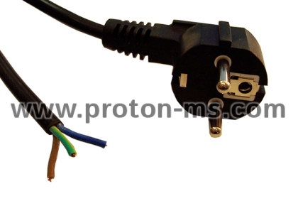 Power Cable 3x1mm², Black 1.5m