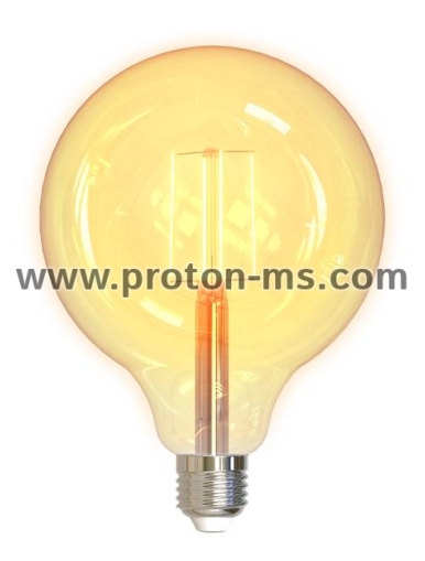DELTACO SMART HOME LED filament lamp, E27, WiFI 2.4GHz, 5.5W, 470lm, dimmable, 1800K-6500K, 220-240V, white