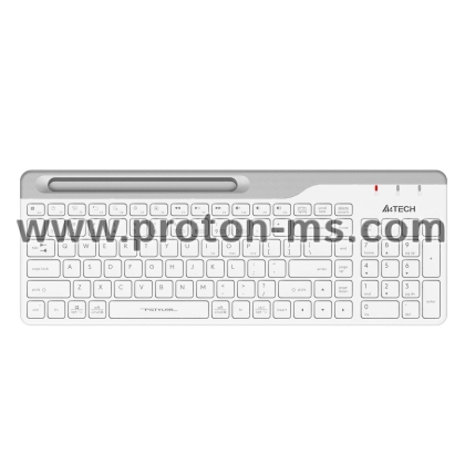 Wireless Keyboard A4TECH FBK25, Bluetooth & 2.4G, White, Smartphone Cradle