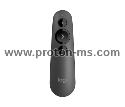 Безжичен презентер Logitech R500s, Bluetooth, 2.4 GHz Wireless, Черен