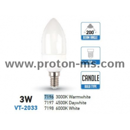 LED Крушка 4W E14 4500K Кендъл Неутрално Бяла Светлина 4166