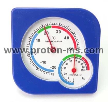 Термометър за външна или вътрешна температура и влагомер