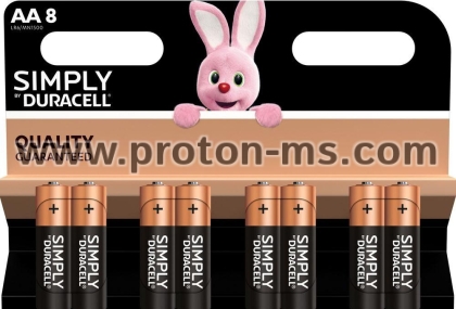 Алкална батерия LR6 AA  8pk блистер SIMPLY MN1500   DURACELL