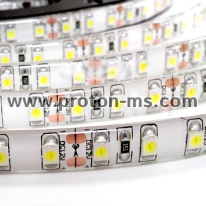 LED лента SMD2835, 9.6W/m топло бяла, 12V DC, 120 LEDs/м, 5m, водоустойчива IP65 1м
