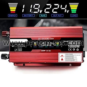 Инвертор 12V/220V 50Hz 1000W с LED Дисплей SDB-1000A