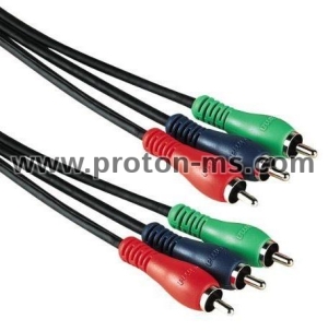 YUV Video Connection Cable, 3 RCA -3 RCA , 5m Hama