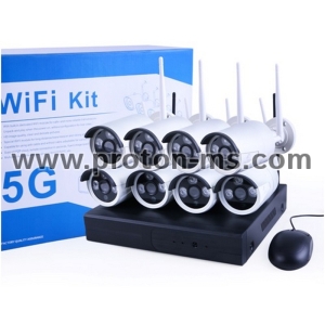 Комплект за Видео Наблюдение 4CH WiFi NVR + 4 IP Wireless Камери