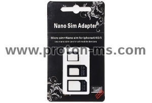 Nano SIM to Micro SIM and Standart SIM Card Adapter