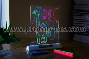 3D Дъска за Рисуване с LED лампа, очила и флумастри Magic Drawing Board