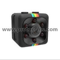 Мини Шпионска камера Quelima, модел SQ11 с резолюция до 1080p FULL HD, с Детектор за движение, с нощен режим, Черна