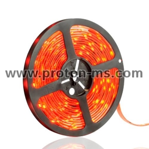 LED лента SMD2835, 4.8W/m червена, 12V DC, 60 LEDs/m, водоустойчива IP65, 1 m
