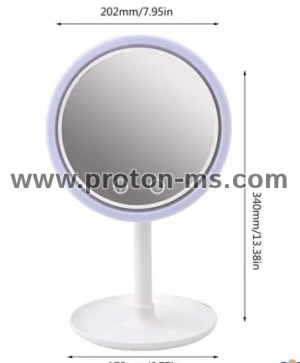 Огледало за гримиране с LED осветление и вентилатор