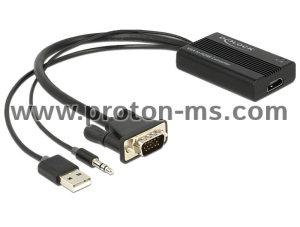 Аудио-видео конвертор VGA към HDMI DELOCK 62597