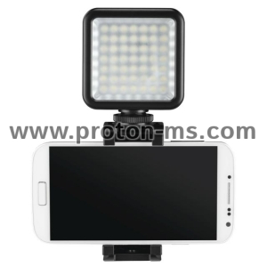 LED лампа Hama 49 BD, за допълнително осветяване на записи с камера и смартфон, Черна 