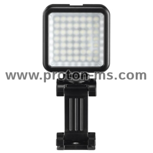 LED лампа Hama 49 BD, за допълнително осветяване на записи с камера и смартфон, Черна 